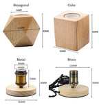 Lumenra | Large LED Edison Globe With Wooden Socket, Vintage Industrial Style | Knesse