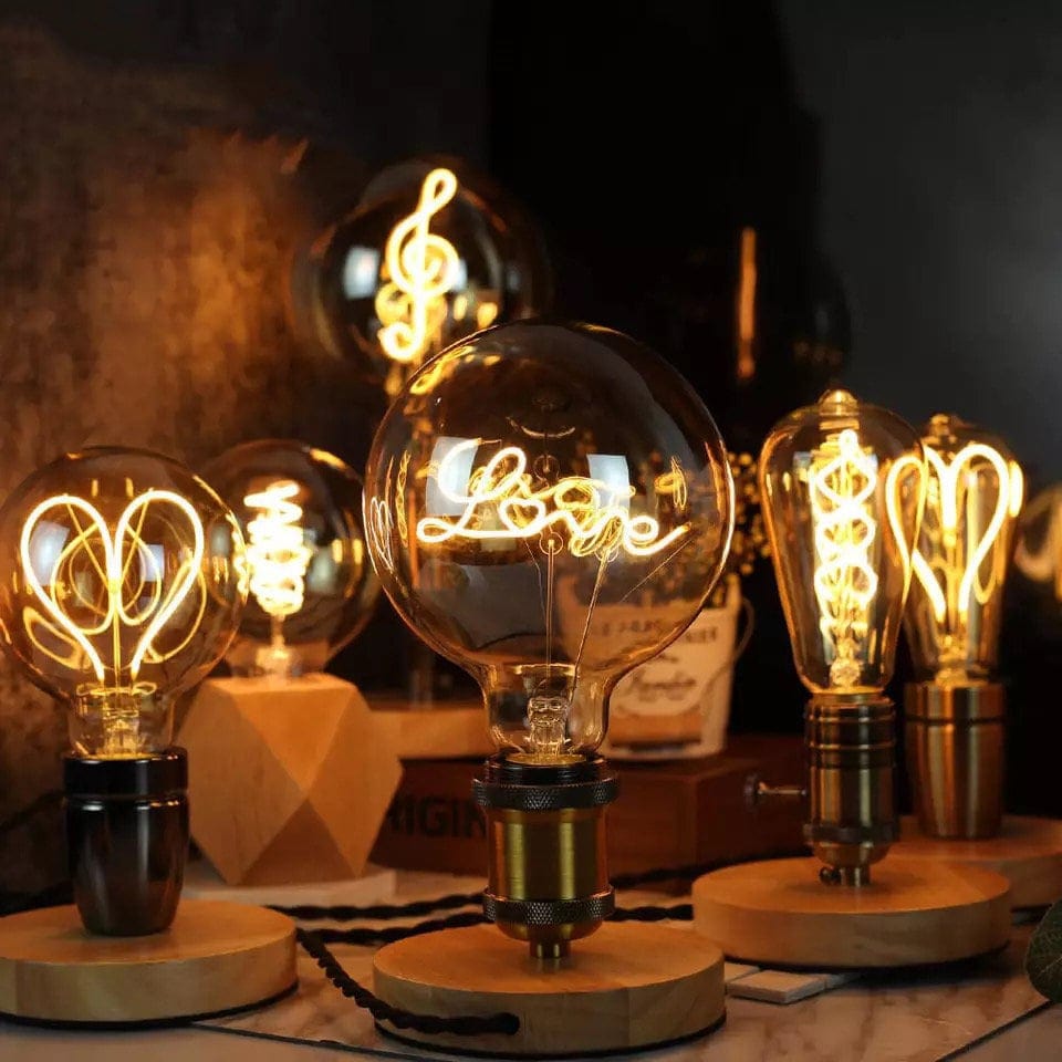 Lumenra | Large LED Edison Globe With Wooden Socket, Vintage Industrial Style | Knesse