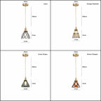 Mirella | Vintage Stained Glass LED Pendant Light, Bulb Included | Knesse
