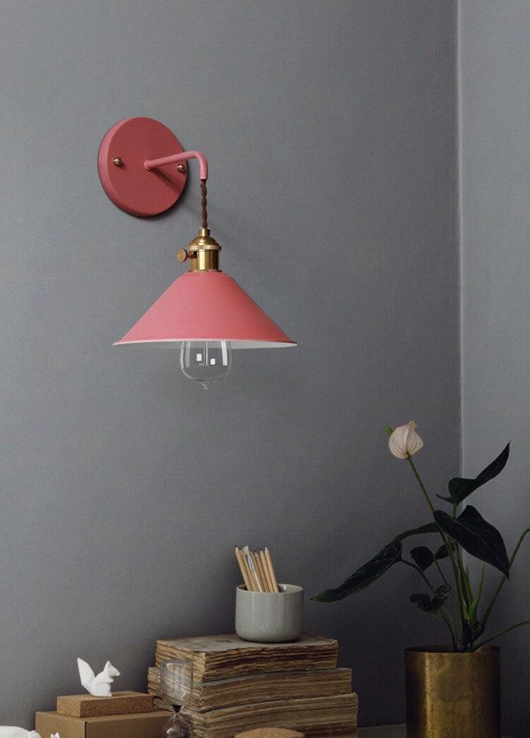 Arelio Cone Wall Light in Industrial Loft Style - Bulb Included | Knesse