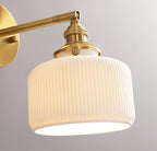 Maribel | Egg-Shaped Ribbed Ceramic Wall Light - Bulb Included | Knesse