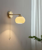 Maribel | Egg-Shaped Ribbed Ceramic Wall Light - Bulb Included | Knesse