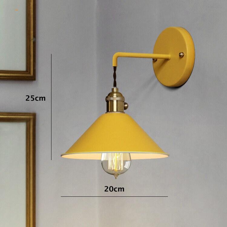 Arelio Cone Wall Light in Industrial Loft Style - Bulb Included | Knesse