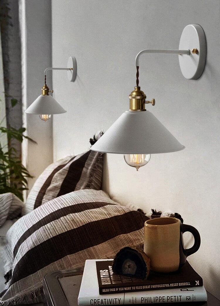 Arelio Cone Wall Light in Industrial Loft Style - Bulb Included | Knesse