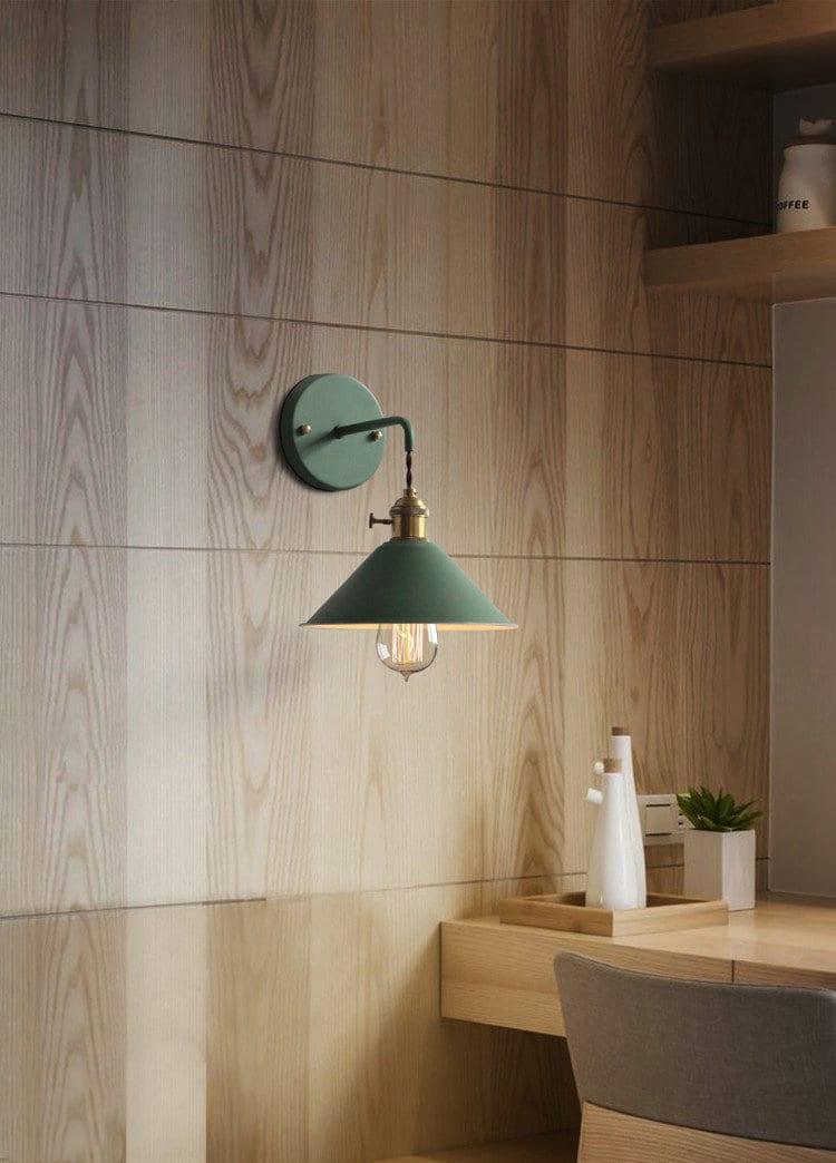 Arelio Cone Wall Light in Industrial Loft Style - Bulb Included | Knesse