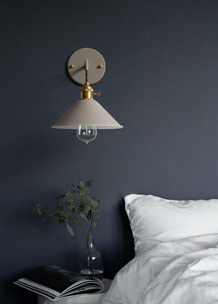 Arelio Cone Wall Light in Industrial Loft Style - Bulb Included | Knesse