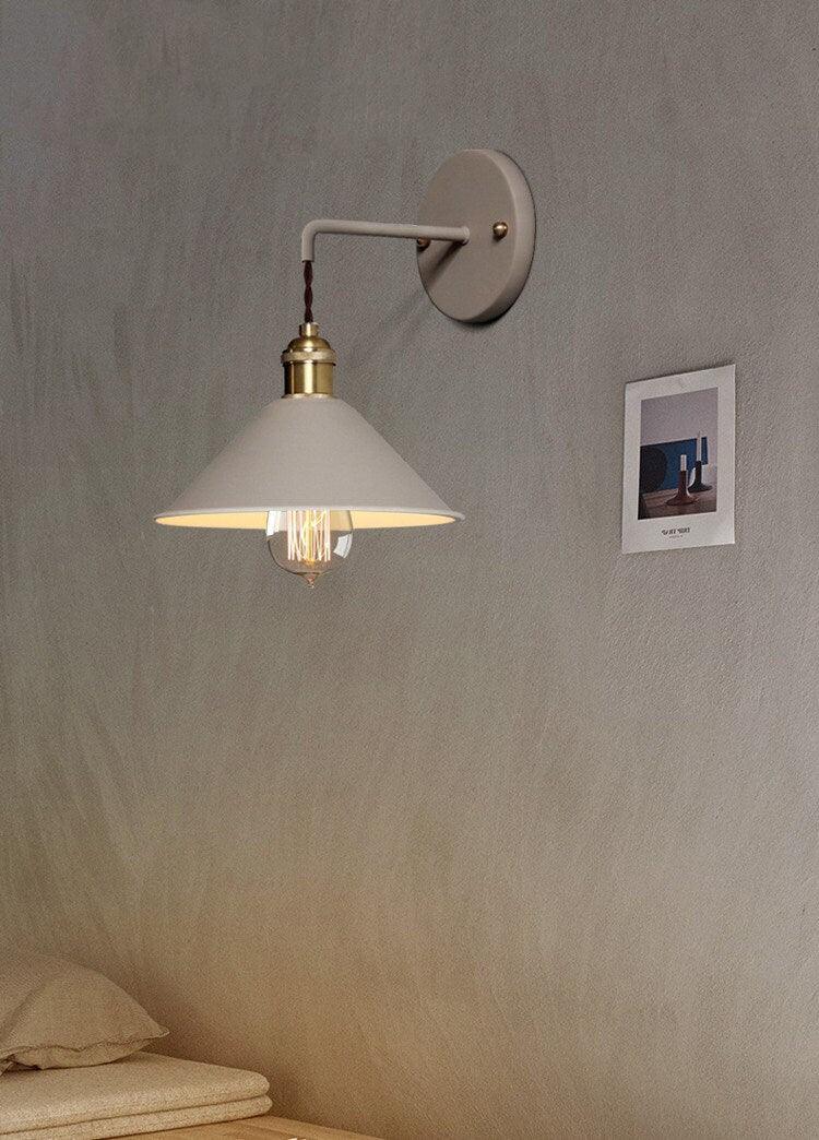 Arelio Cone Wall Light in Industrial Loft Style - Bulb Included | Knesse