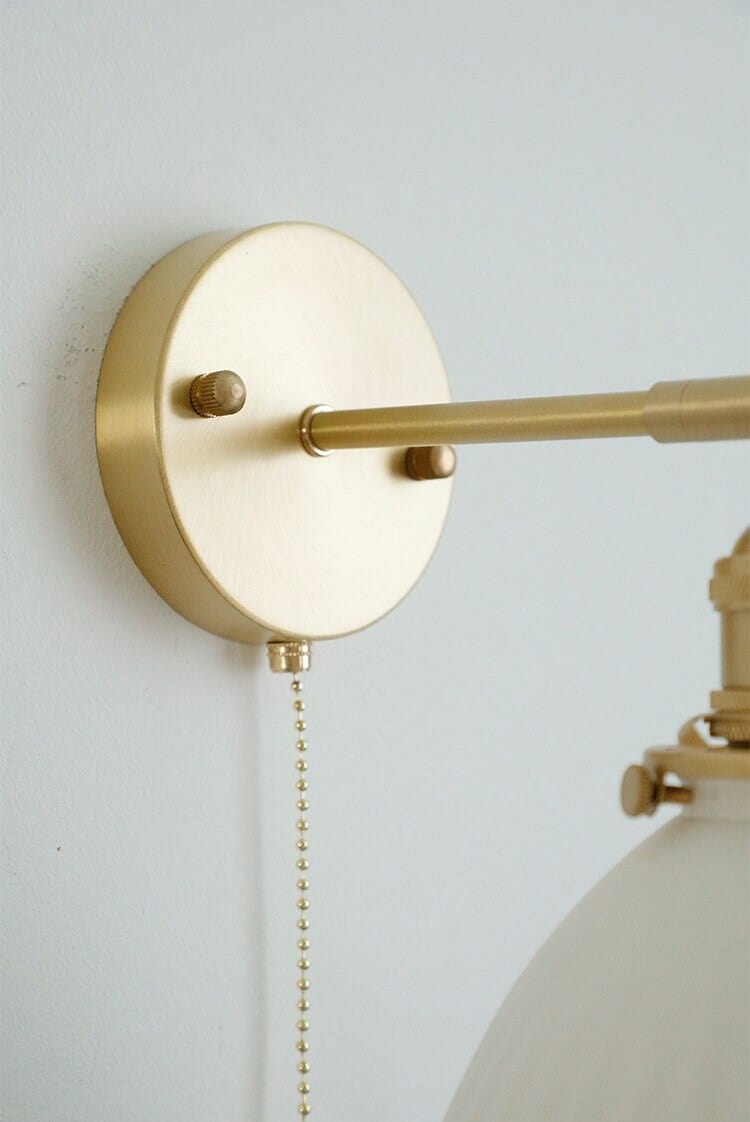 Handmade Ceramic Wall Sconce in Pleated Cup Design, Bulb Included | Knesse