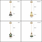 Mirella | Vintage Stained Glass LED Pendant Light, Bulb Included | Knesse