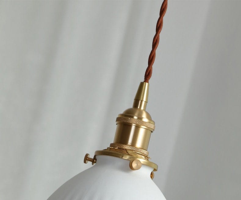 Kiyomi | Ceramic Ribbed LED Pendant Lamp in Short Japanese Cylinder Style with Bulb Included | Knesse