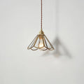 Mirelle Glass Blossom LED Pendant Lamp With Brass Frame, Vintage Style, Bulb Included | Knesse