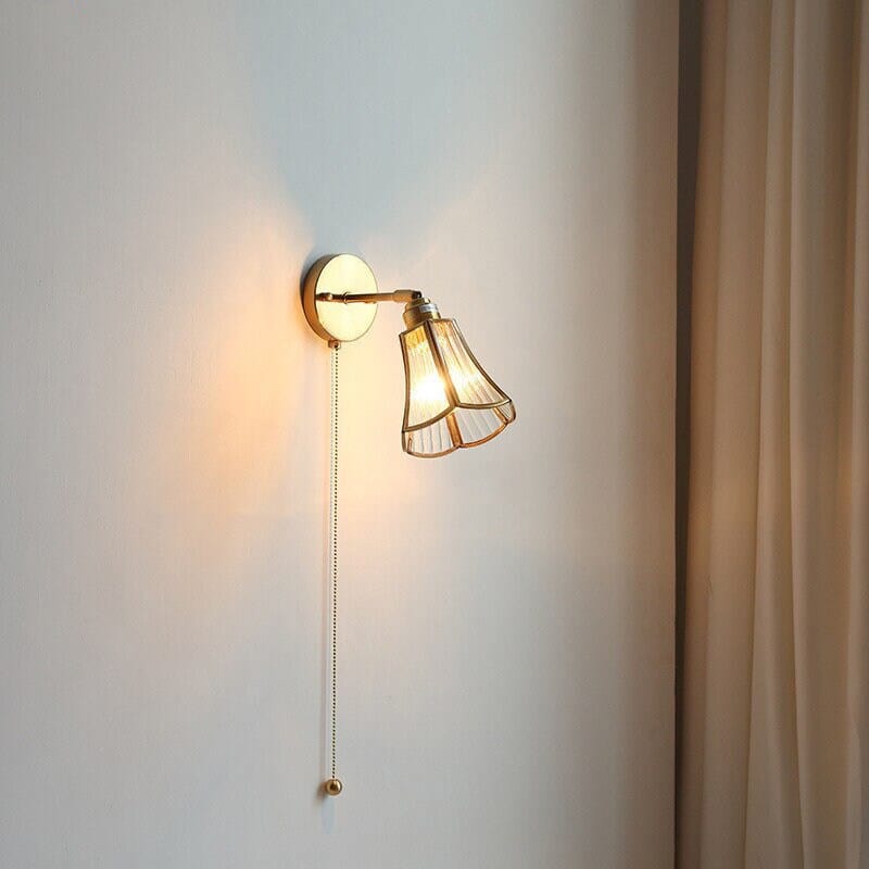 Liora Vintage-Style Glass Flower Wall Light With Bulb Included | Knesse