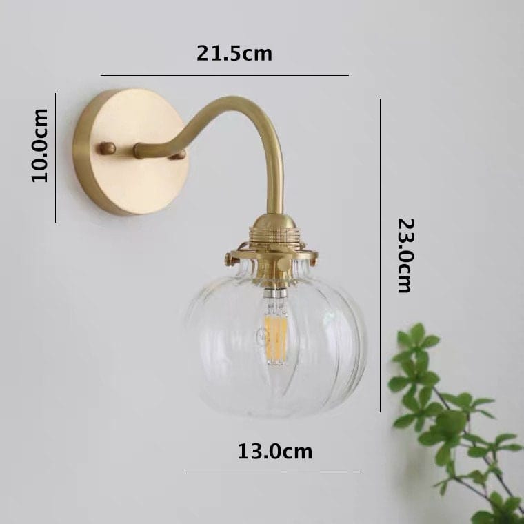 Small Vintage Glass Globe Wall Sconce | Knesse