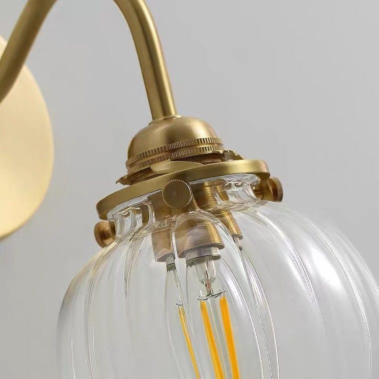 Small Vintage Glass Globe Wall Sconce | Knesse