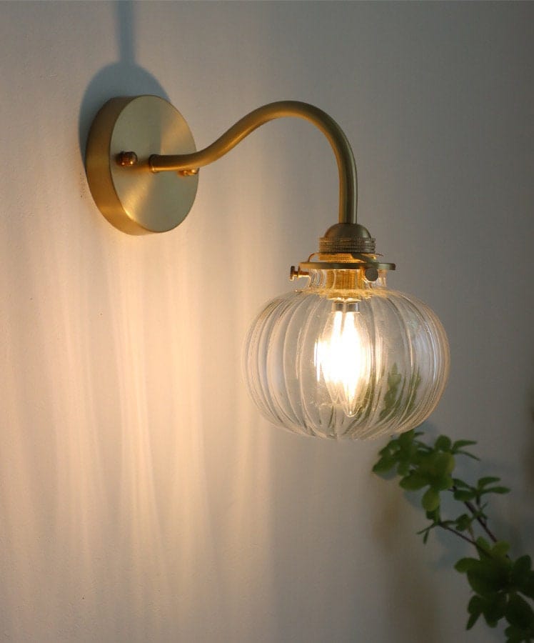 Small Vintage Glass Globe Wall Sconce | Knesse