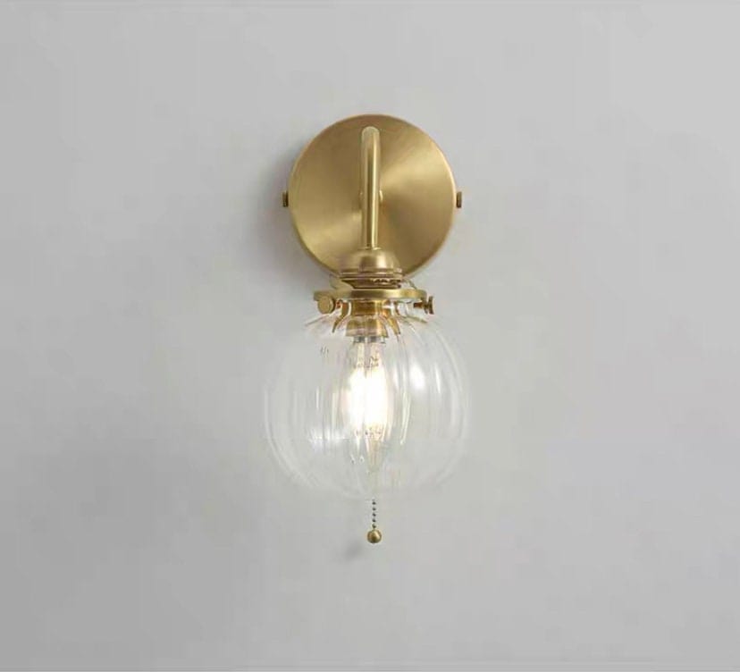 Small Vintage Glass Globe Wall Sconce | Knesse