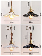 Liora | Art Deco Pleated Tutu Pendant LED Light in Glazed Ceramic - Bulb Included | Knesse