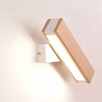 NordiGlow Ash Wood Rotating Bedside LED Wall Light | Knesse