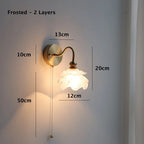 Mariselle Layered Glass Flower Wall Light in Vintage Style with Bulb Included | Knesse
