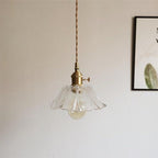 Lumenia | Frosted Glass Camellia Flower Pendant Light, Vintage Style, LED Bulb Included | Knesse