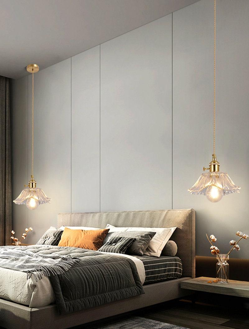 Lumenia | Frosted Glass Camellia Flower Pendant Light, Vintage Style, LED Bulb Included | Knesse