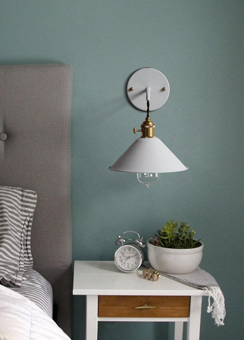 Arelio Cone Wall Light in Industrial Loft Style - Bulb Included | Knesse