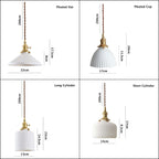 Kazumi | Ribbed Ceramic LED Pendant Light in Japanese Pleated Cup Shape, Bulb Included | Knesse