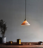 Kazumi | Ribbed Ceramic LED Pendant Light in Japanese Pleated Cup Shape, Bulb Included | Knesse