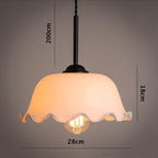 Aurelle | French Vintage Opaline Glass LED Pendant With Handkerchief-Style Shade, Bulb Included | Knesse