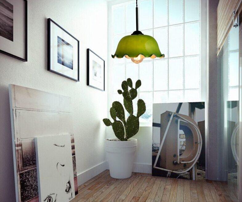 Aurelle | French Vintage Opaline Glass LED Pendant With Handkerchief-Style Shade, Bulb Included | Knesse