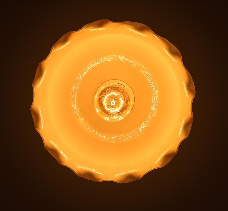 Aurelle | French Vintage Opaline Glass LED Pendant With Handkerchief-Style Shade, Bulb Included | Knesse