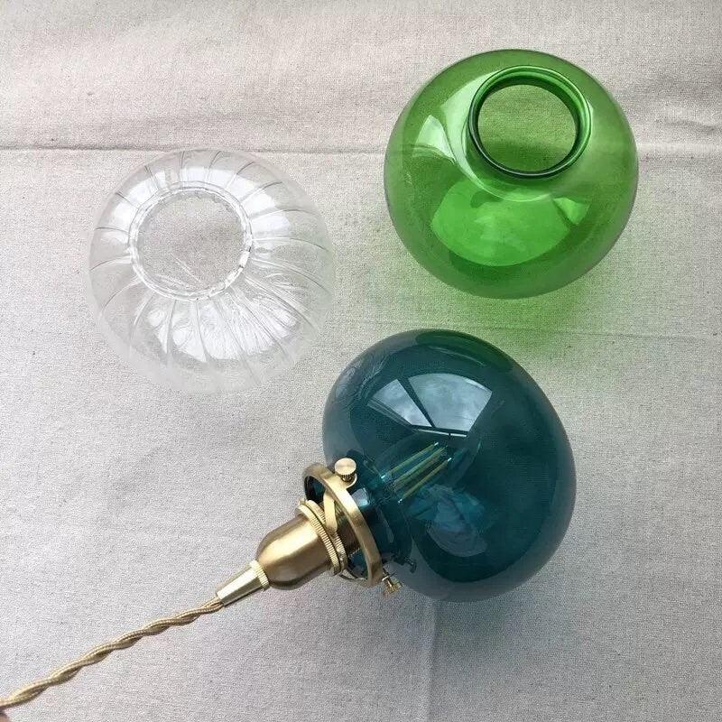 Lunora | Handcrafted Glass Globe Pendant Light in Vintage Style with LED Bulb Included | Knesse