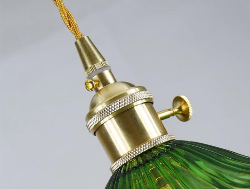 Calista Glass Hibiscus Flower Pendant Light in Vintage Style, LED Bulb Included | Knesse