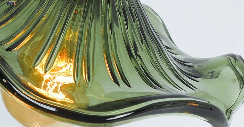 Calista Glass Hibiscus Flower Pendant Light in Vintage Style, LED Bulb Included | Knesse