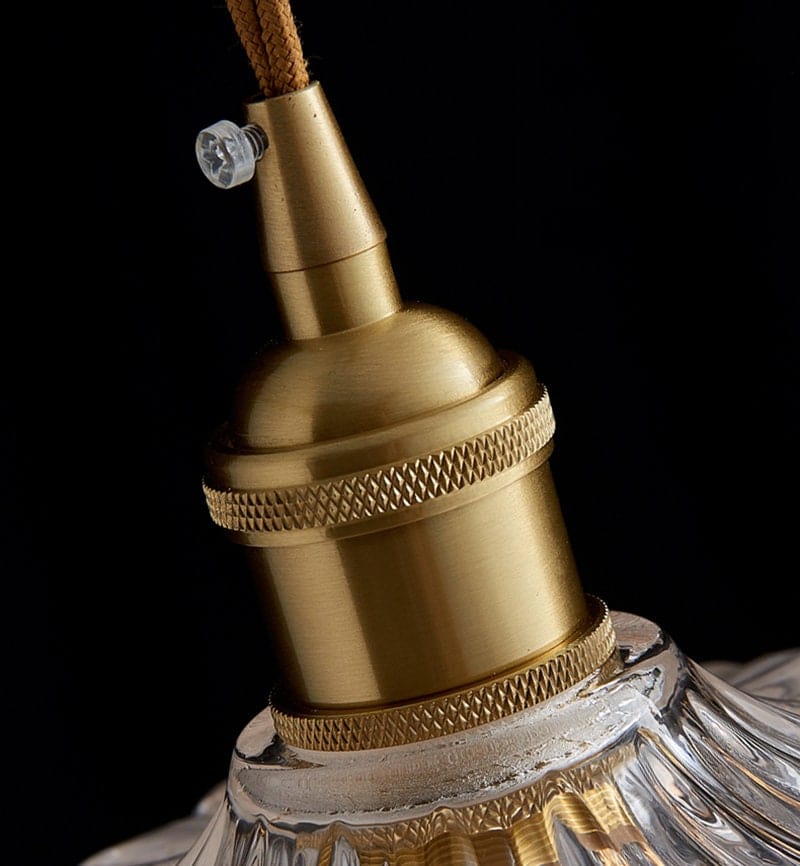 Aurielle Glass Lily Pendant Light | Vintage-Style LED With Bulb Included | Knesse