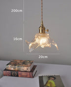 Aurielle Glass Lily Pendant Light | Vintage-Style LED With Bulb Included | Knesse
