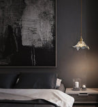 Aurielle Glass Lily Pendant Light | Vintage-Style LED With Bulb Included | Knesse