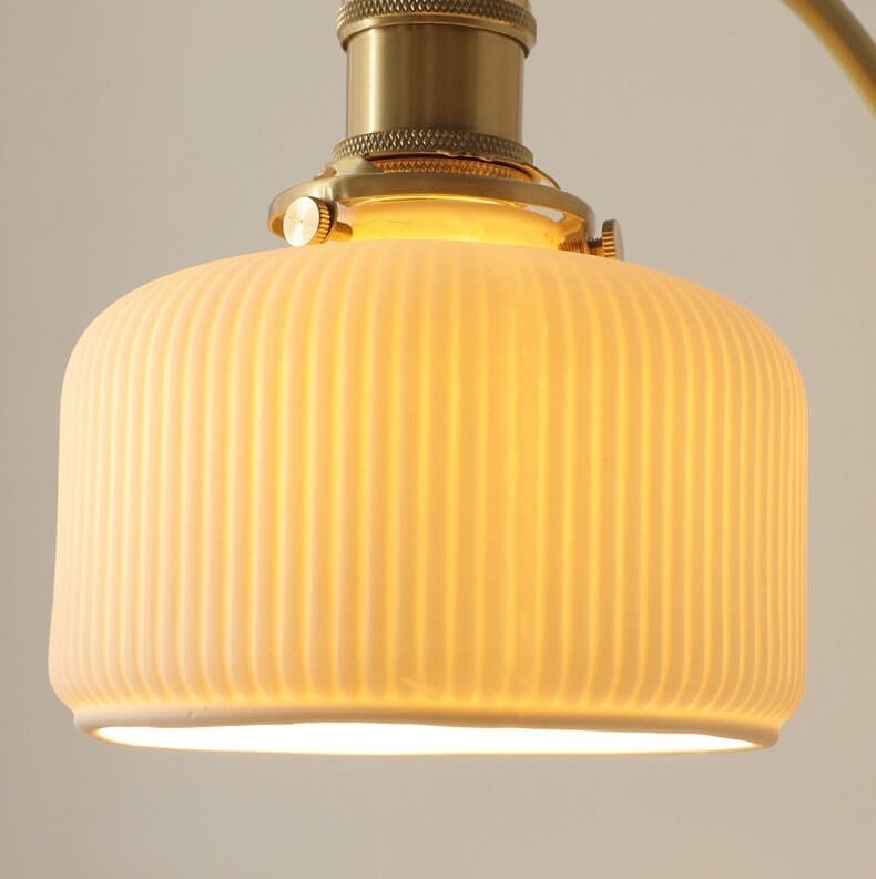 Aveline | Vintage Ceramic LED Wall Light With Black Walnut Wood Fixture | Knesse