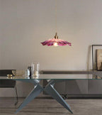 Lunara Violet Glass Sunflower Pendant Light, Retro-Style LED with Bulb Included | Knesse