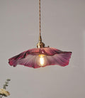Lunara Violet Glass Sunflower Pendant Light, Retro-Style LED with Bulb Included | Knesse