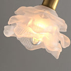 Laira Bloom Layered Glass Flower Wall Sconce With Wood Accent and Bulb Included | Knesse