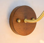 Laira Bloom Layered Glass Flower Wall Sconce With Wood Accent and Bulb Included | Knesse