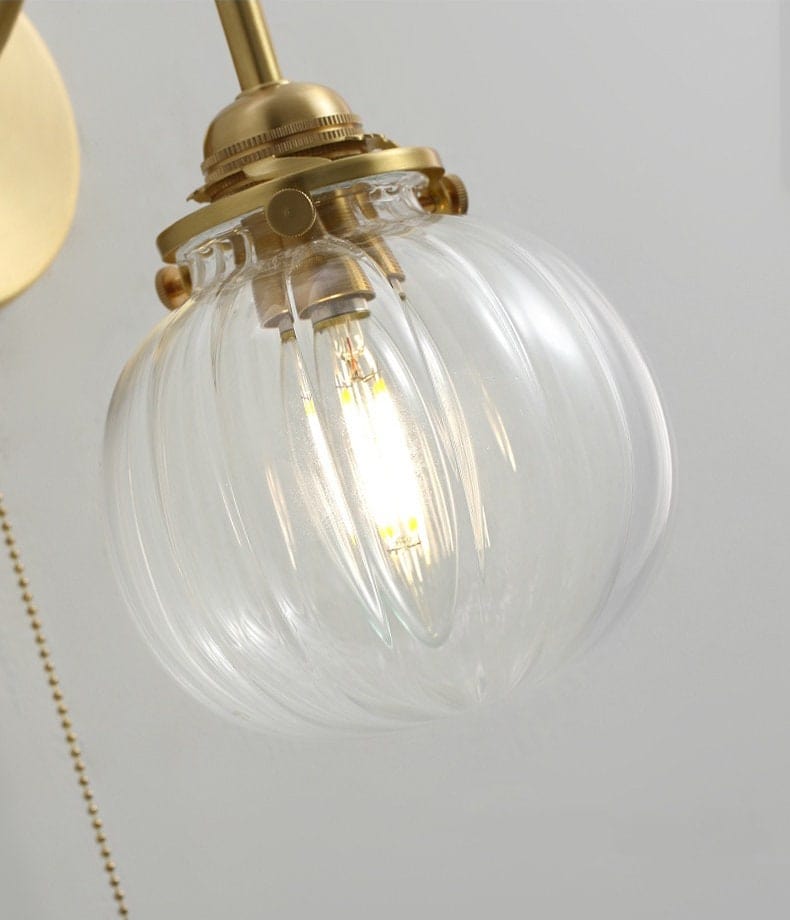 Small Vintage Glass Globe Wall Sconce | Knesse