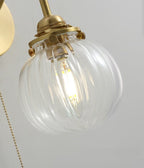 Small Vintage Glass Globe Wall Sconce | Knesse
