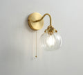 Small Vintage Glass Globe Wall Sconce | Knesse