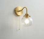Small Vintage Glass Globe Wall Sconce | Knesse
