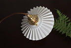 Liora | Art Deco Pleated Tutu Pendant LED Light in Glazed Ceramic - Bulb Included | Knesse