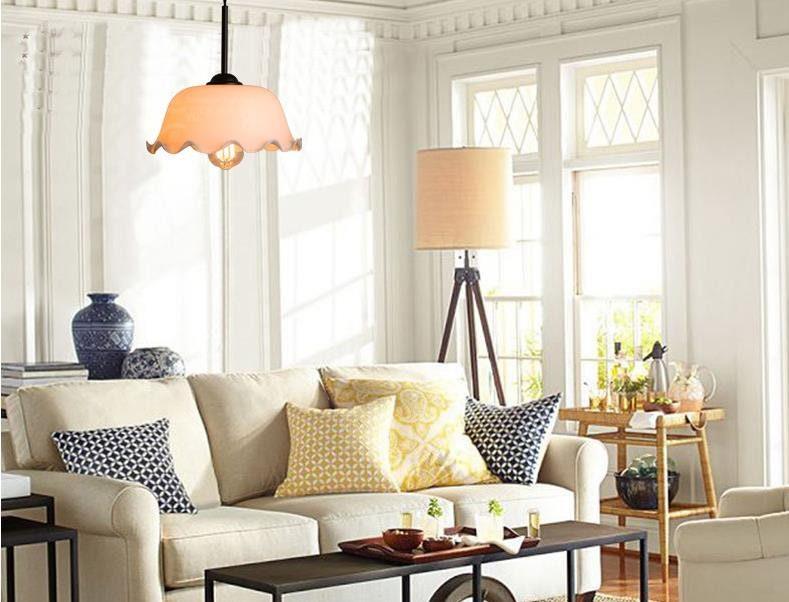 Aurelle | French Vintage Opaline Glass LED Pendant With Handkerchief-Style Shade, Bulb Included | Knesse