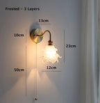 Mariselle Layered Glass Flower Wall Light in Vintage Style with Bulb Included | Knesse