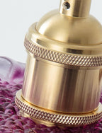 Lunara Violet Glass Sunflower Pendant Light, Retro-Style LED with Bulb Included | Knesse